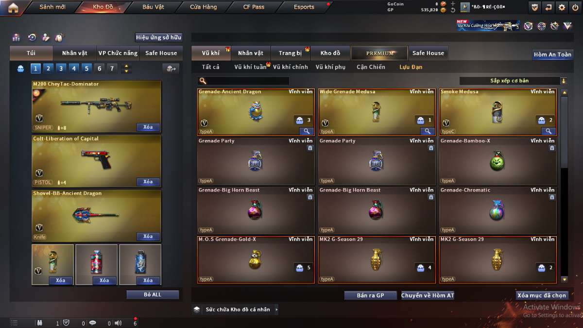 shop acc cf uy tin gia re